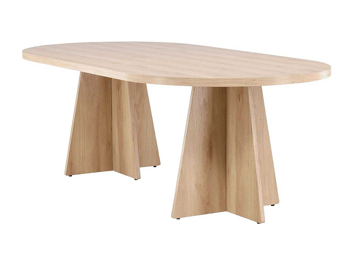 Table à Manger Design "Bootcut" 230cm Naturel