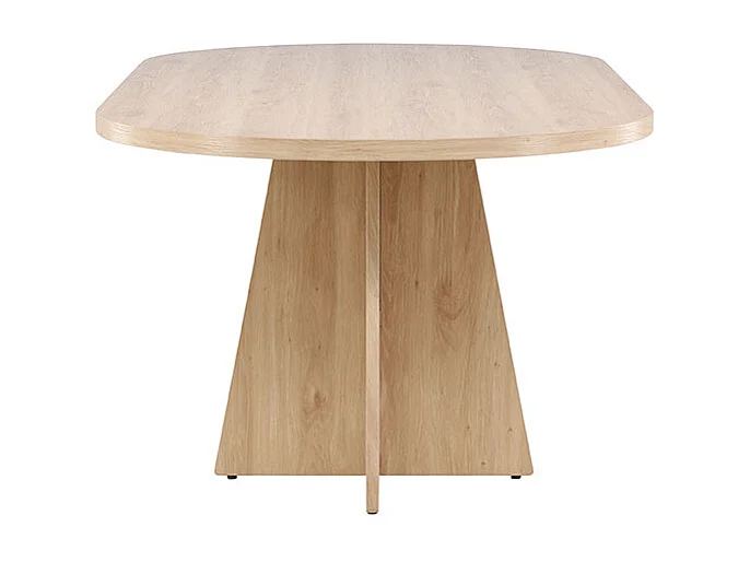 Bootcut table de salle à manger ovale 115x230 cm whitewash.