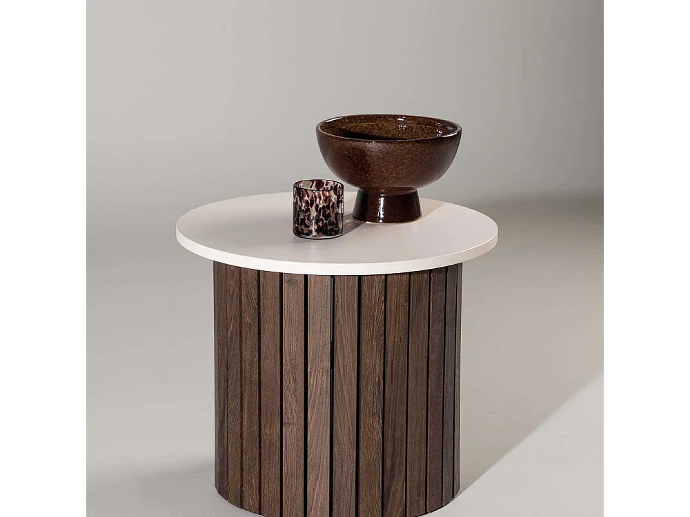 Table d'Appoint Design "Visingsö" 52cm Beige