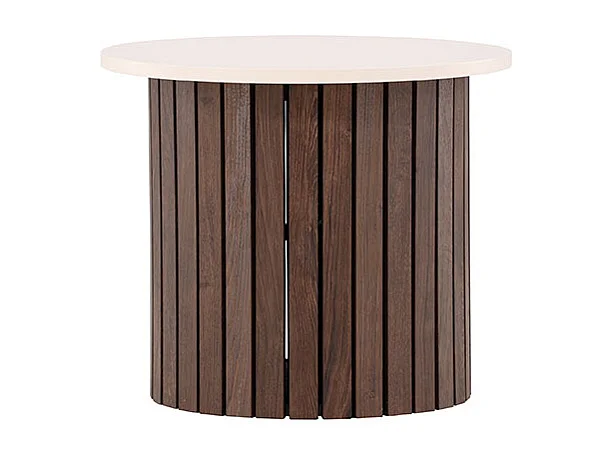 Visingsö table d'angle Ø52 cm beige.