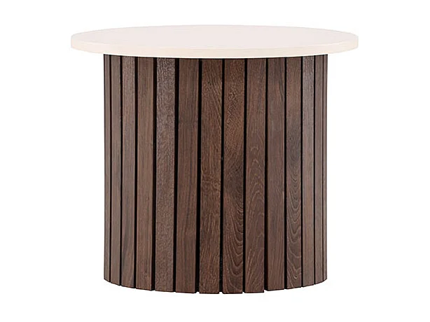 Visingsö table d'angle Ø52 cm beige.
