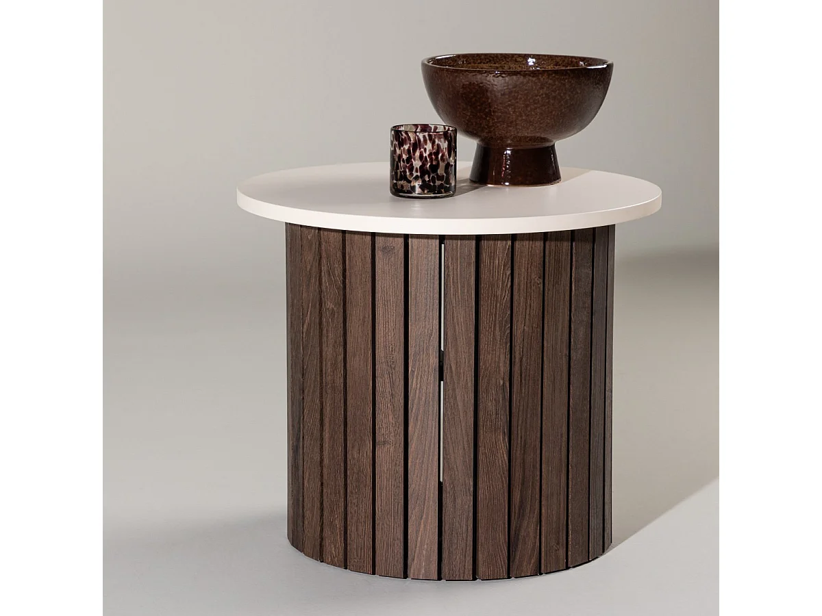 Table d'Appoint Design "Visingsö" 52cm Beige