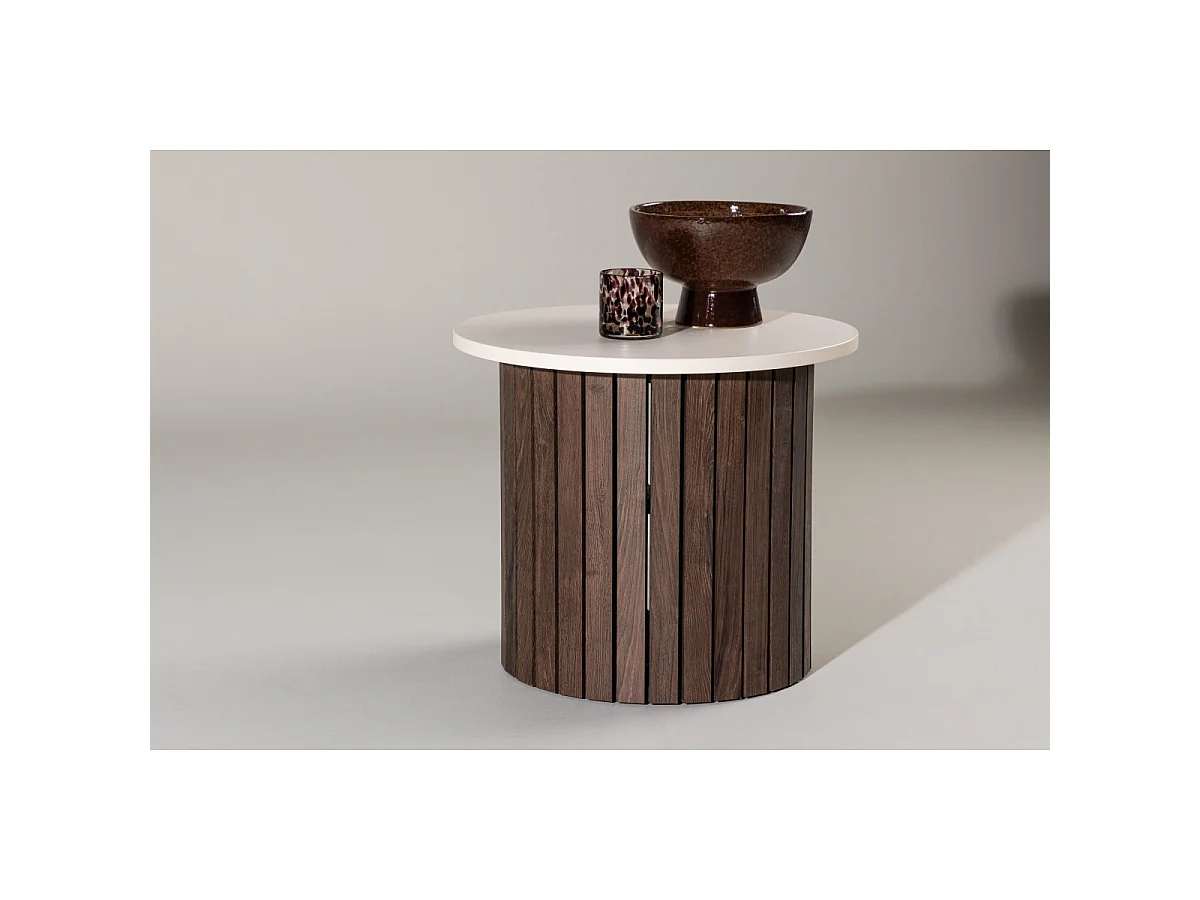 Table d'Appoint Design "Visingsö" 52cm Beige