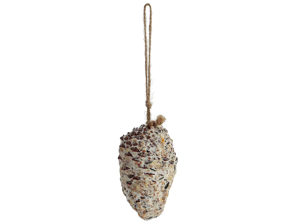 Pomme de pin fourrée de graines et graisse pour oiseaux Lot de 6