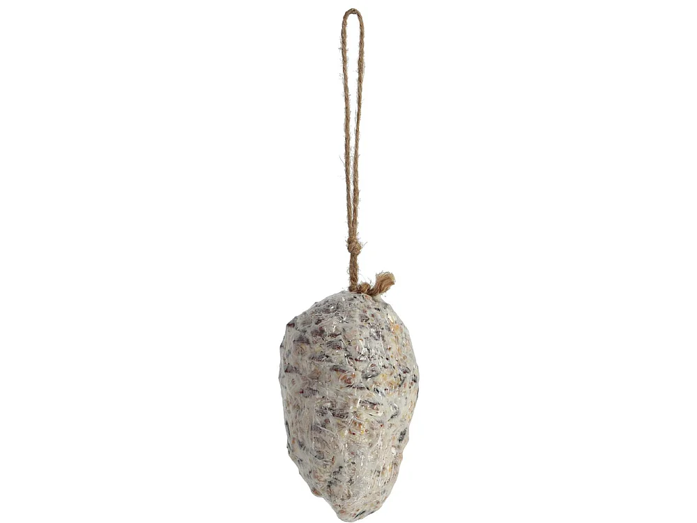 Pomme de pin fourrée de graines et graisse pour oiseaux Lot de 6