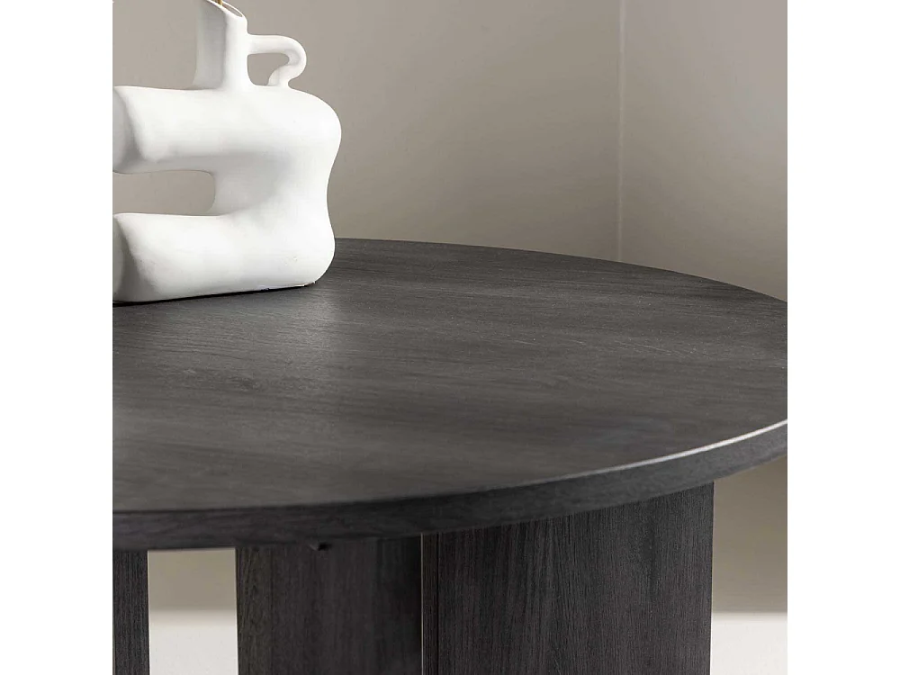 Table Basse Ronde Design "Askeron" 80cm Noir
