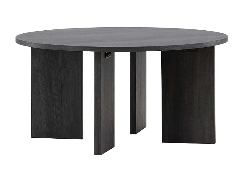 Table Basse Ronde Design "Askeron" 80cm Noir