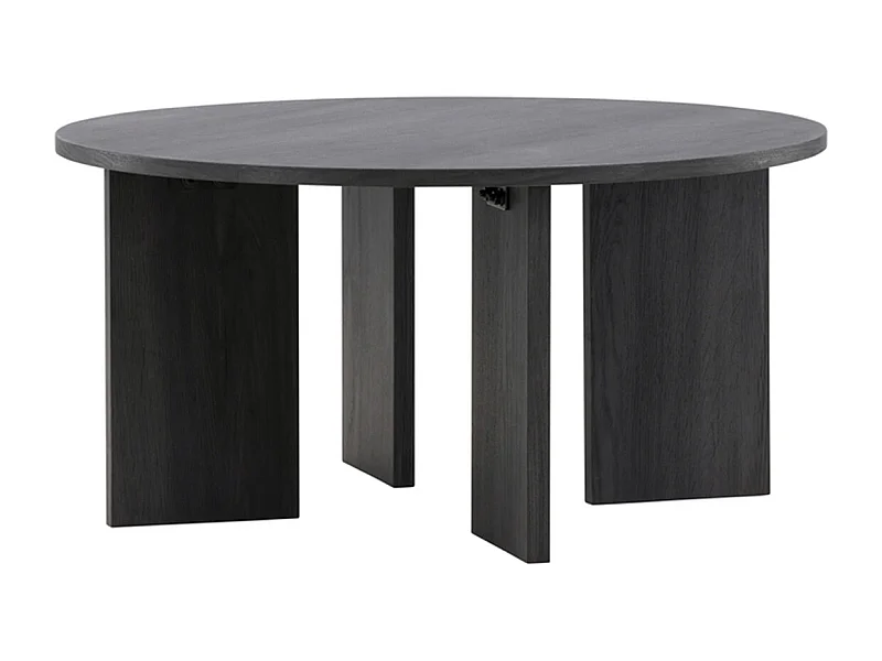 Table Basse Ronde Design "Askeron" 80cm Noir