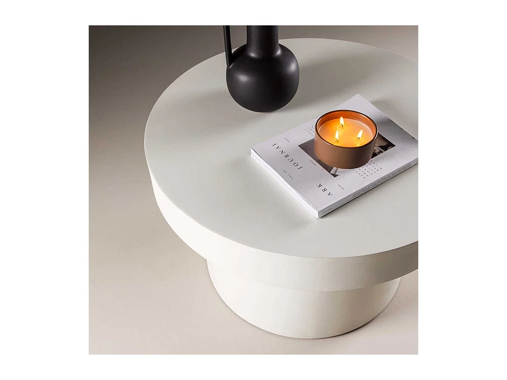 Malung Couchtisch Ø80 cm weiß.