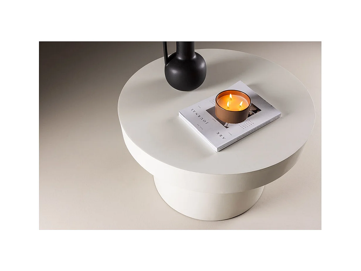 Malung Couchtisch Ø80 cm weiß.