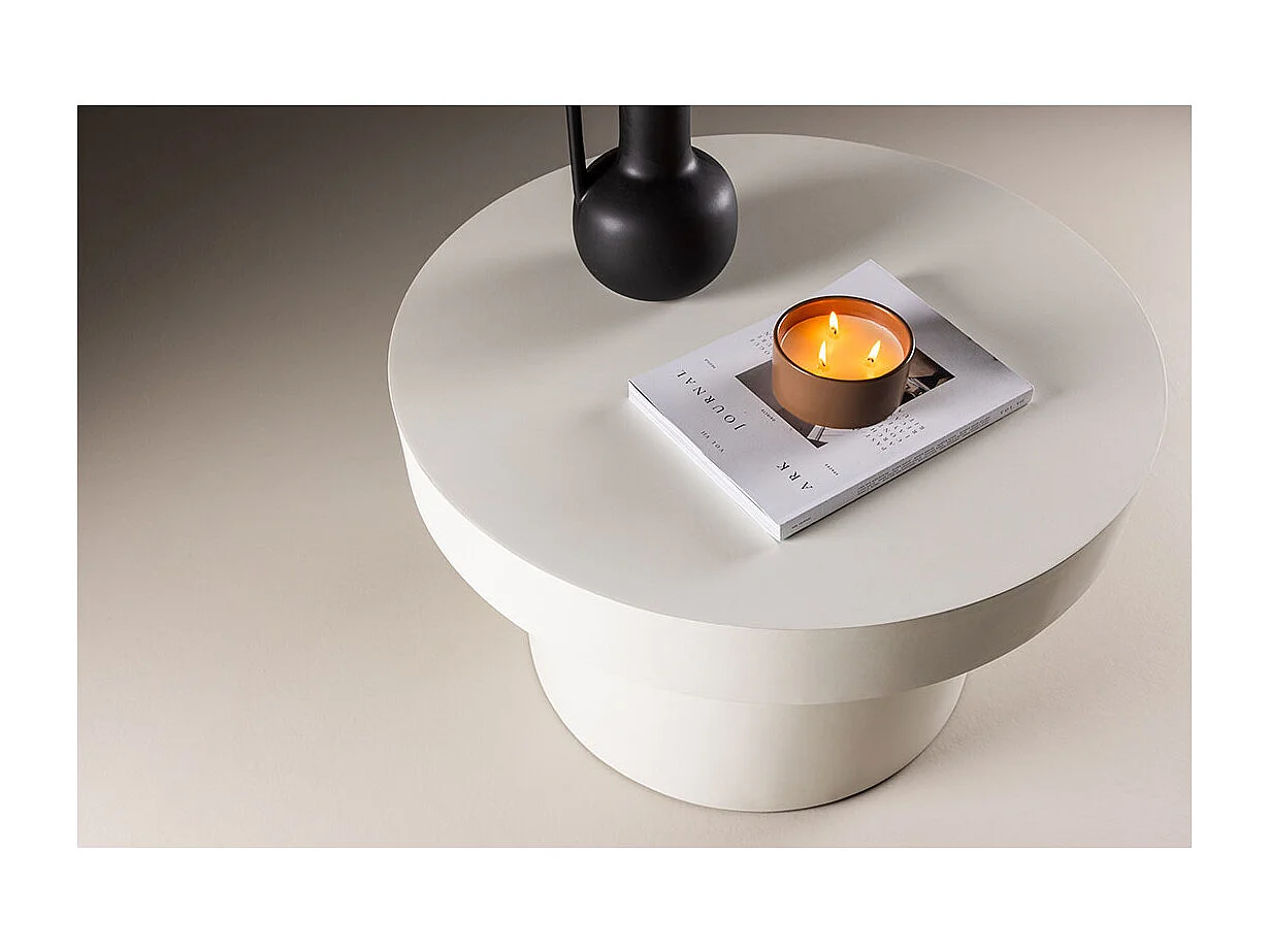 Malung salontafel Ø80 cm wit.