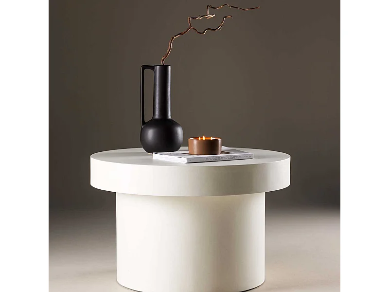 Malung salontafel Ø80 cm wit.