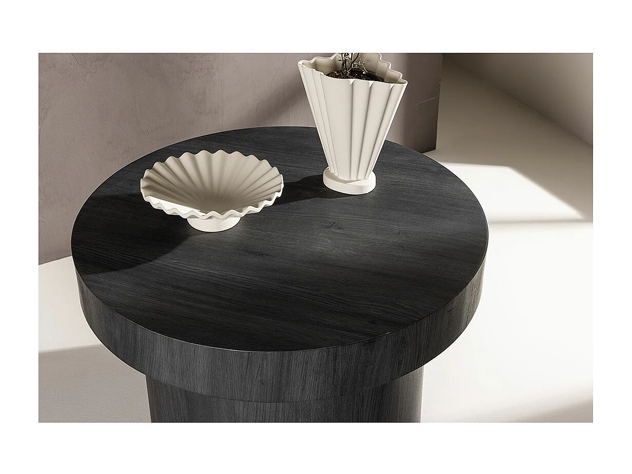 Table Basse Design "Malung" 80cm Noir