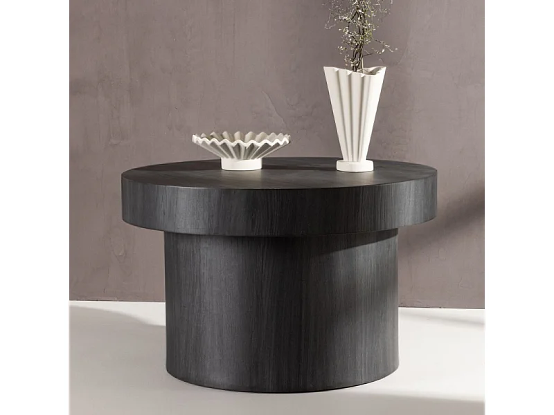 Malung salontafel Ø80 cm zwart.