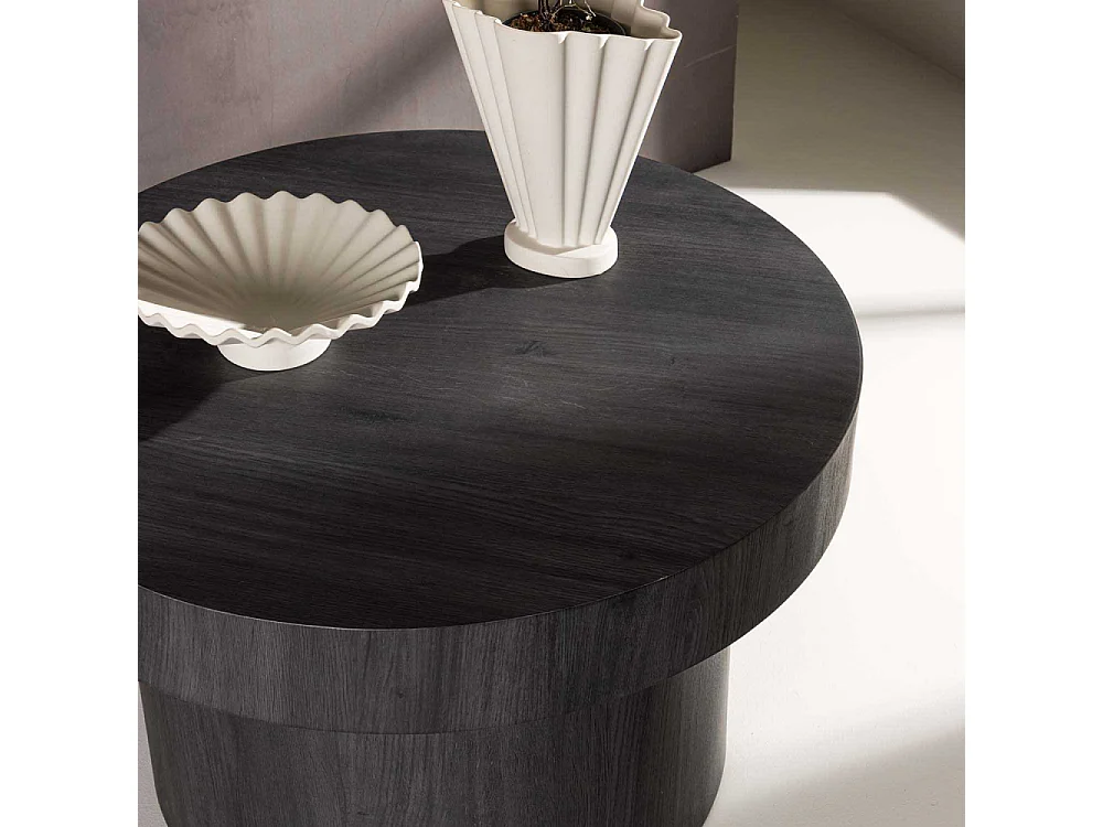 Malung salontafel Ø80 cm zwart.