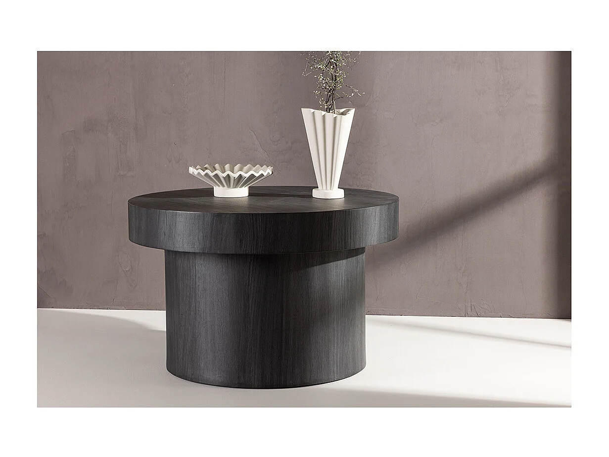 Malung table basse Ø80 cm noir.