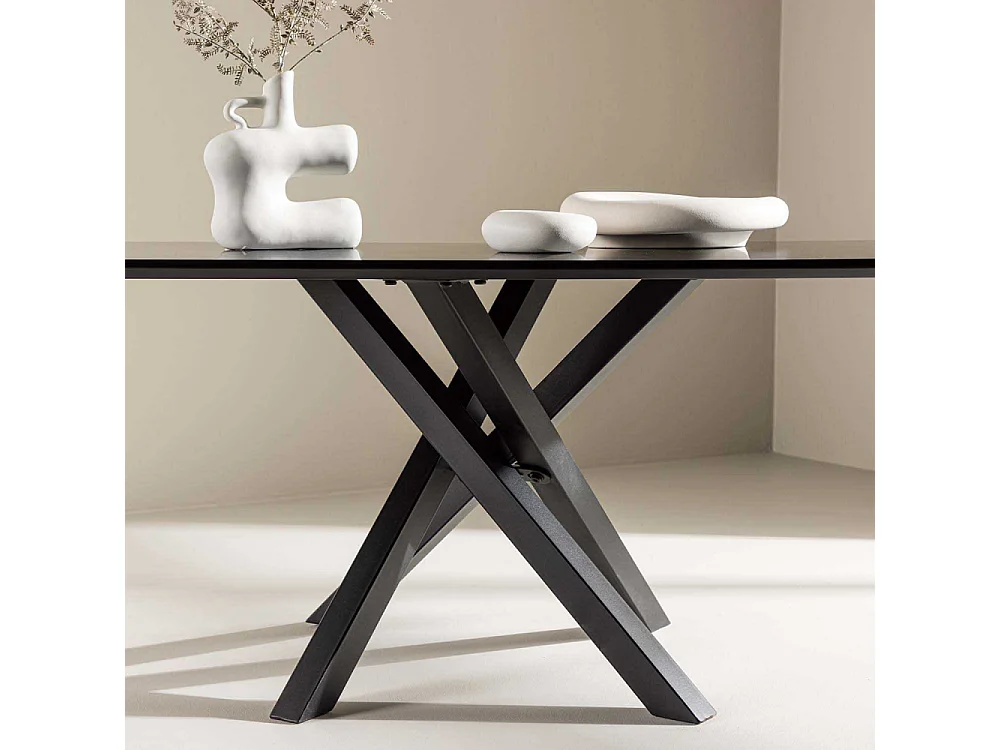 Table Basse Design "Piazza" 100cm Noir