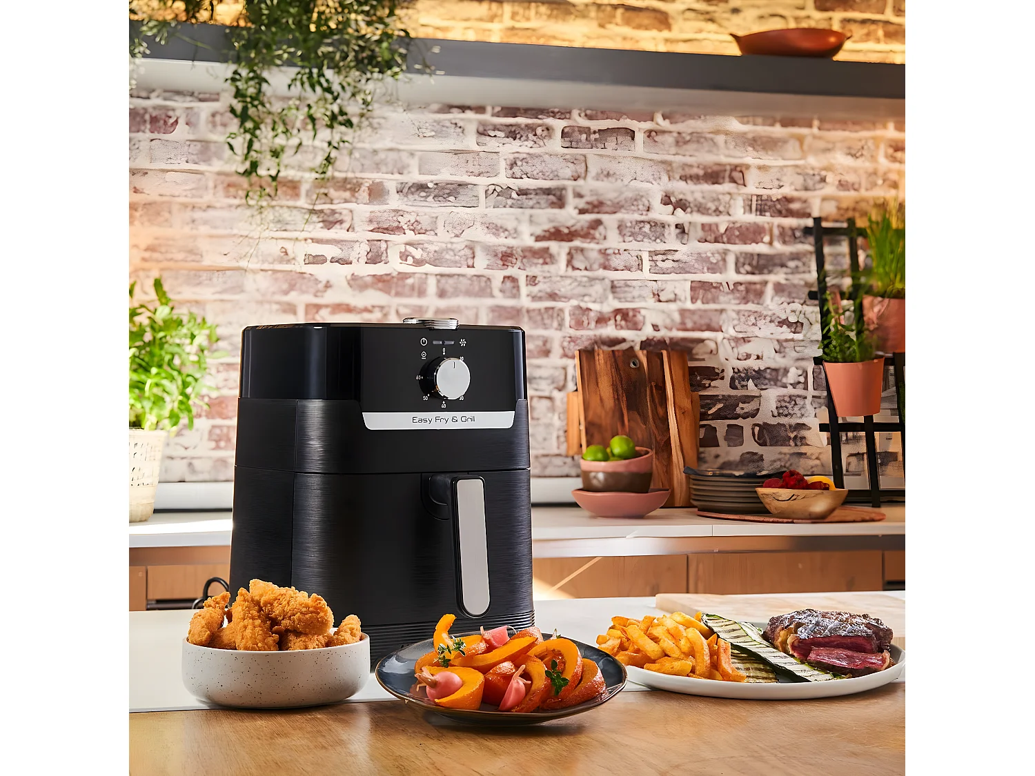 Freidora de aire Moulinex Easy Fry & Grill 1550W 4,2L 16 funciones negro