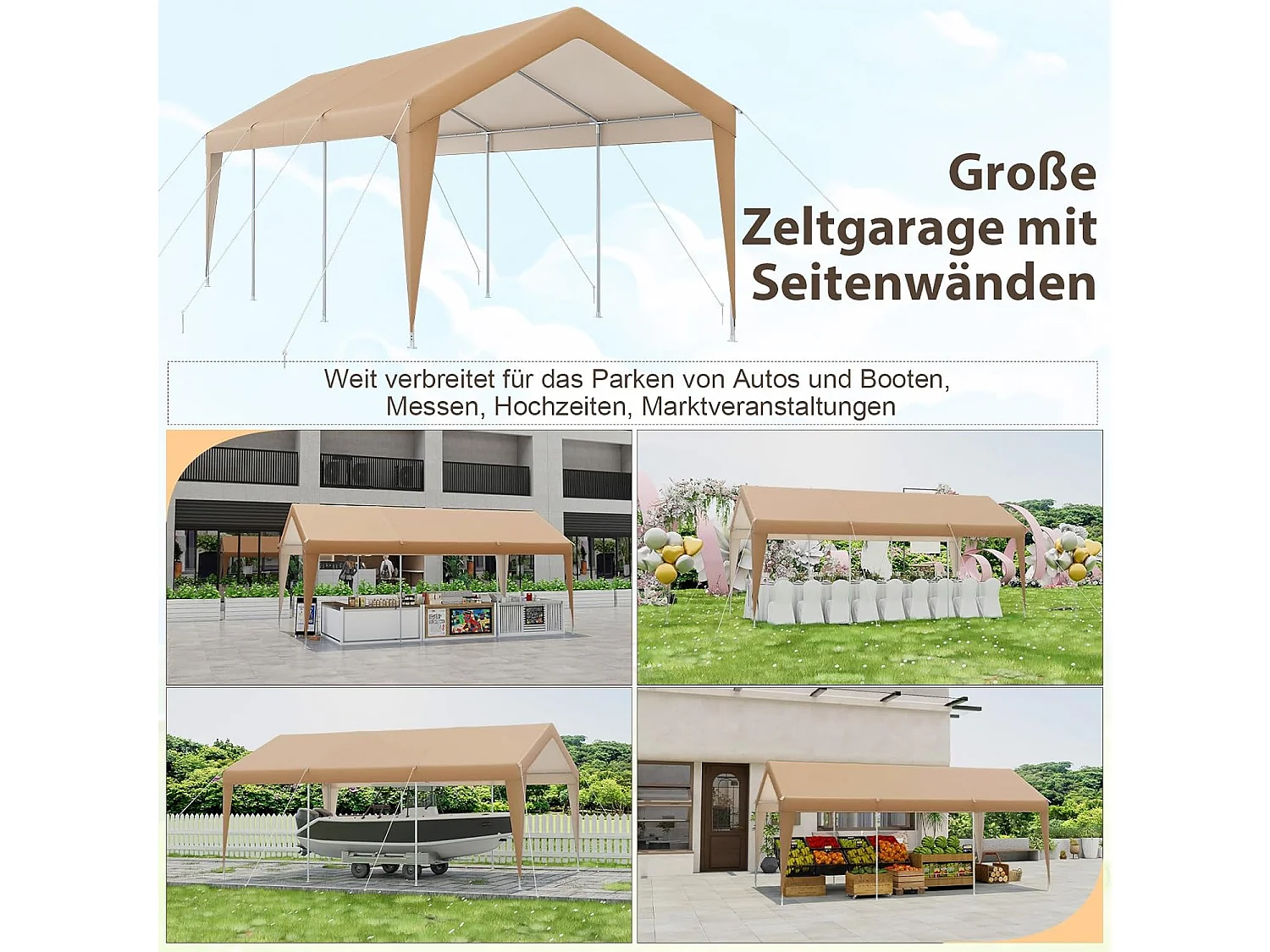 Carport Zeltgarage AW100