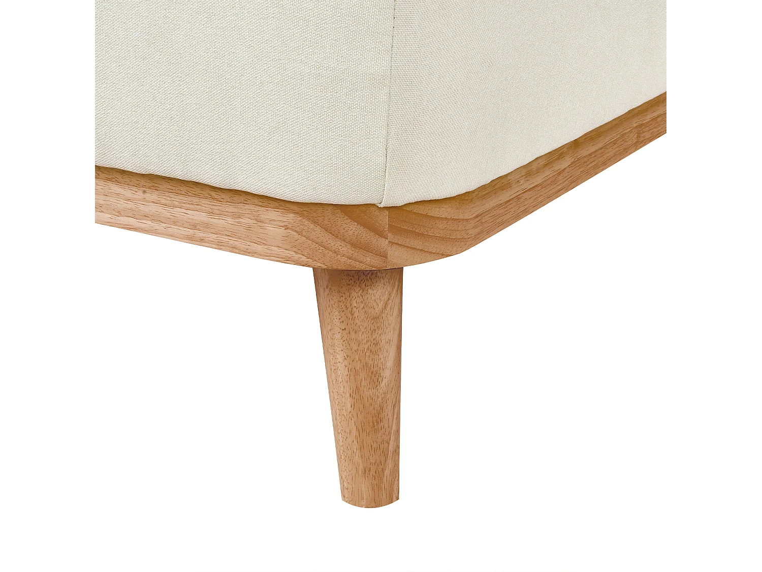 Divano angolare SIMOS Tessuto Bianco sporco 3 posti Lato destro