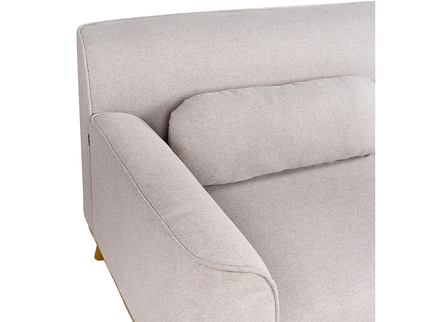 Divano angolare SIMOS Tessuto Grigio chiaro 3 posti Lato destro