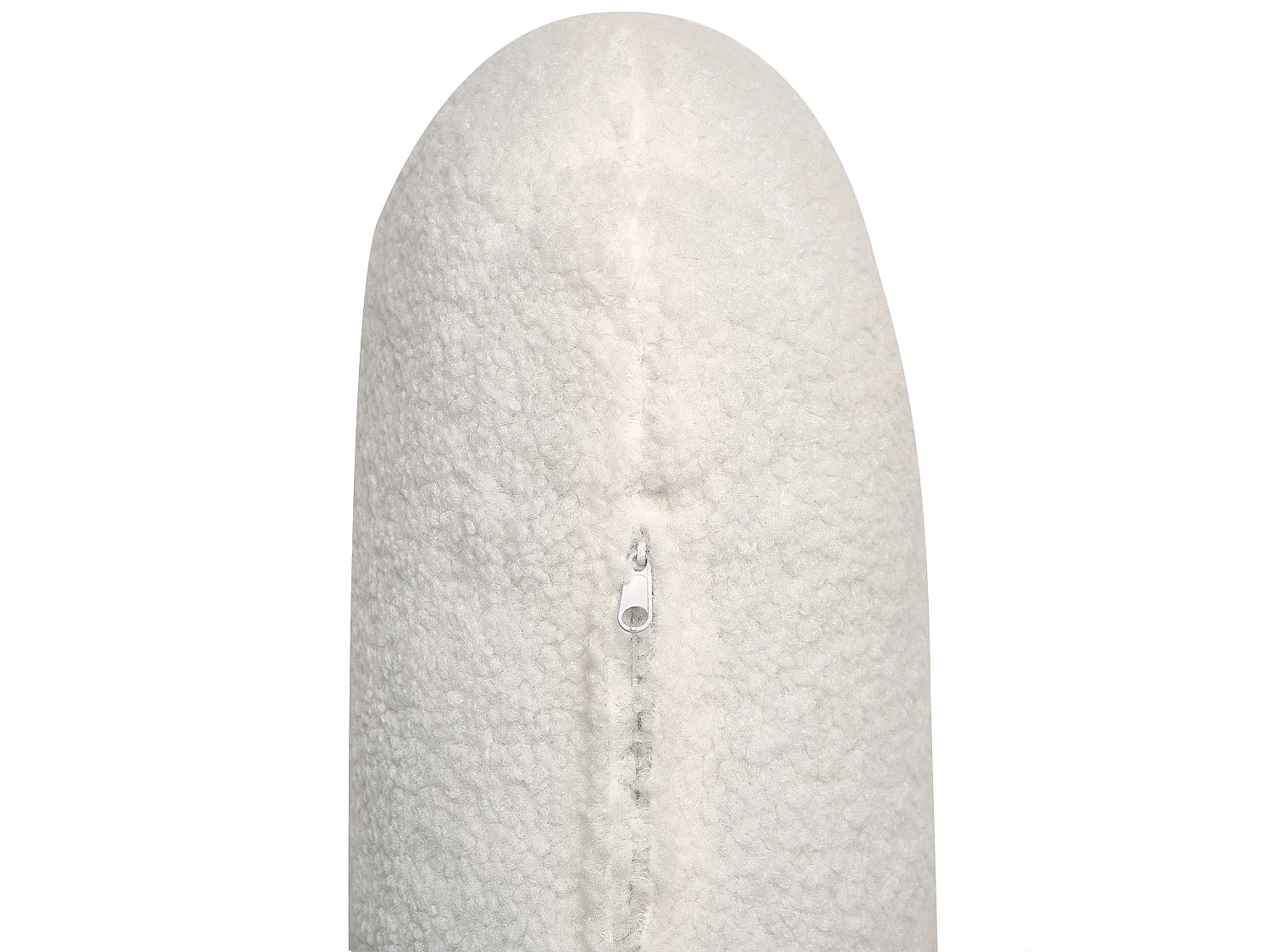 Ecksofa SIMOS Bouclé Weiss 3-Sitzer rechtsseitig