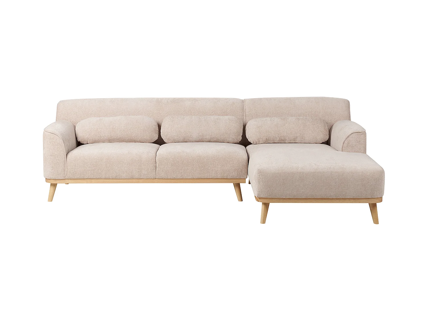 Narożnik SIMOS Szenil Beżowy dla 3 osób Lewostronny