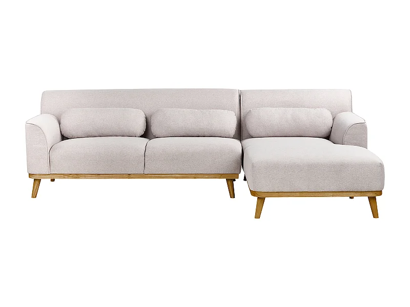 Narożnik SIMOS Jasnoszary dla 3 osób Lewostronny