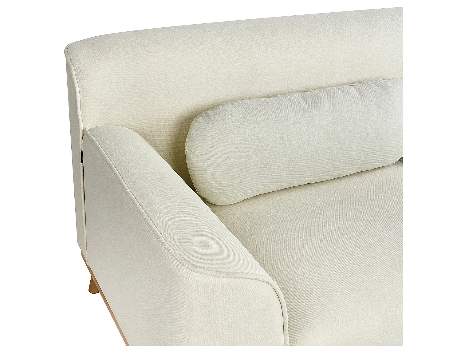 Ecksofa SIMOS Stoff Cremeweiss 3-Sitzer linksseitig