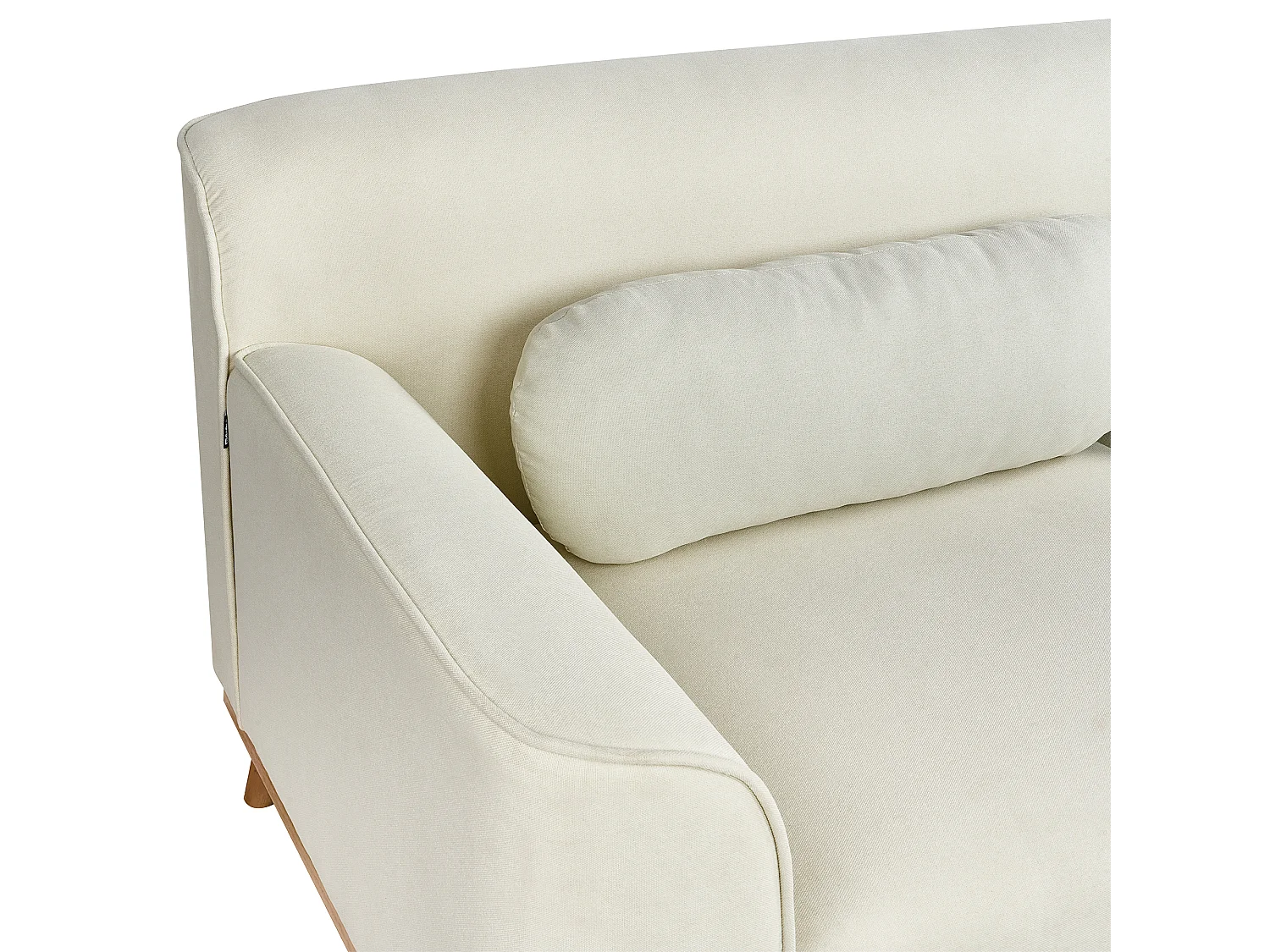 Sofá esquinero SIMOS Tela Blanco crema 3 plazas Izquierda