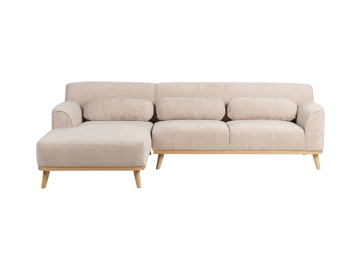 Narożnik SIMOS Szenil Beżowy dla 3 osób Prawostronny