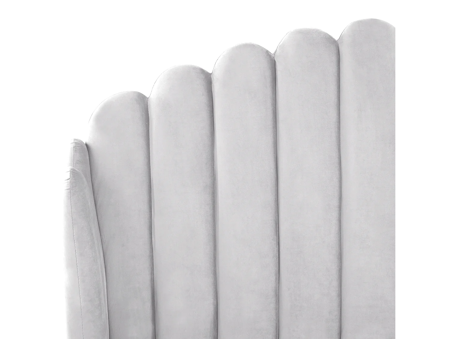 Lit avec sommier Velours AMBILLOU 160 x 200 cm Gris clair