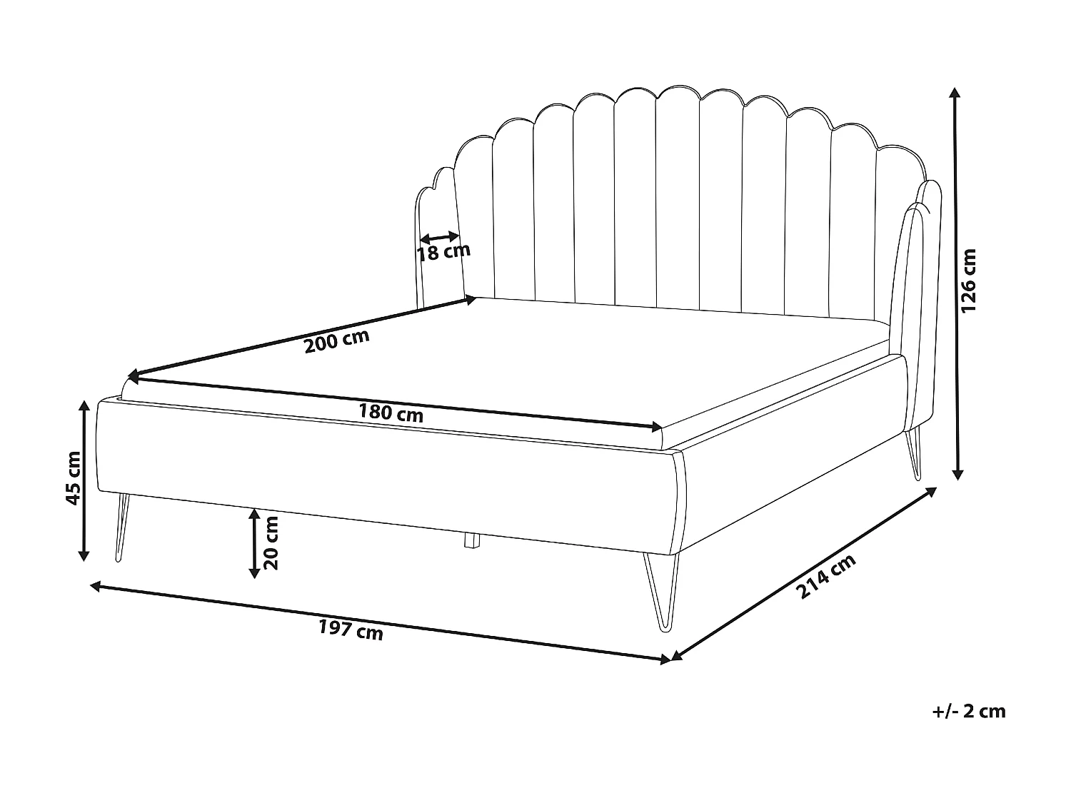 Bed Fluweel AMBILLOU 180 x 200 cm Roze