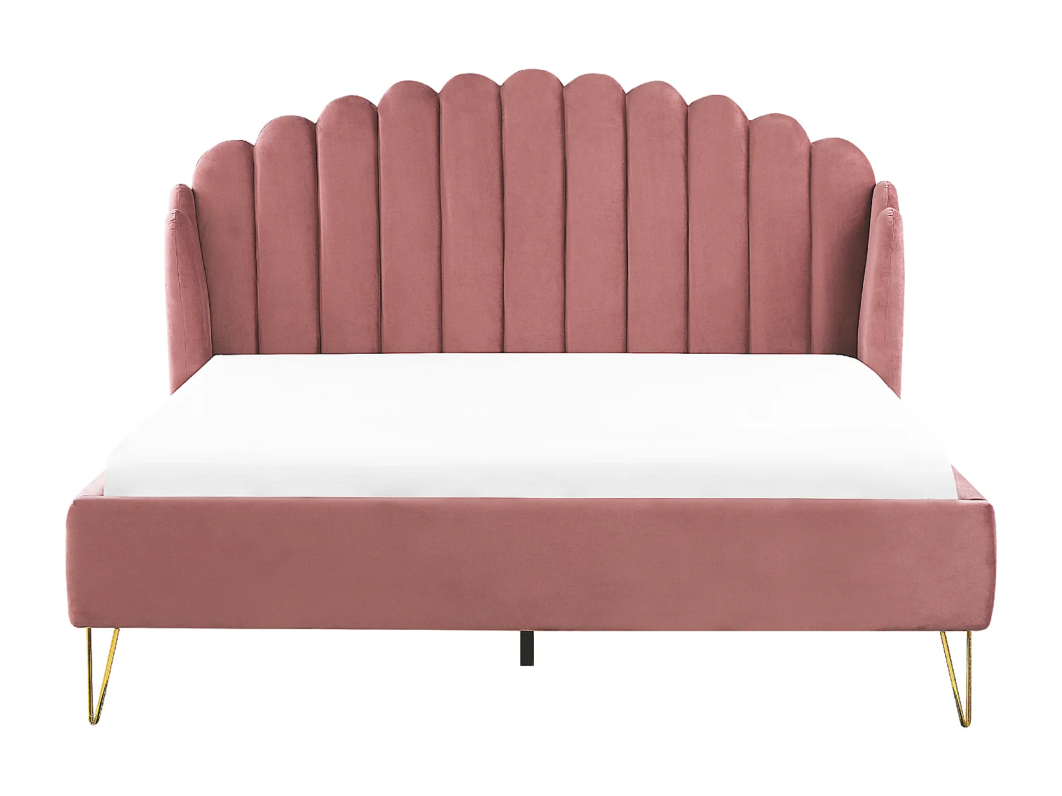 Bed Fluweel AMBILLOU 180 x 200 cm Roze