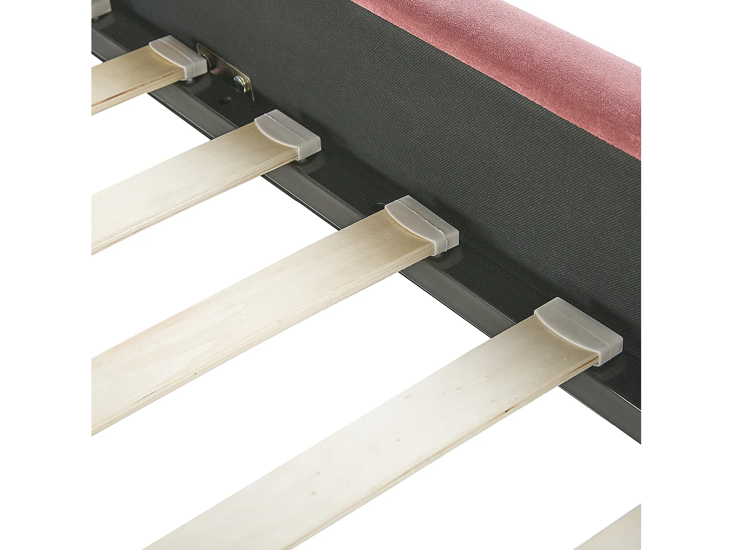 Lit avec sommier Velours AMBILLOU 180 x 200 cm Rose