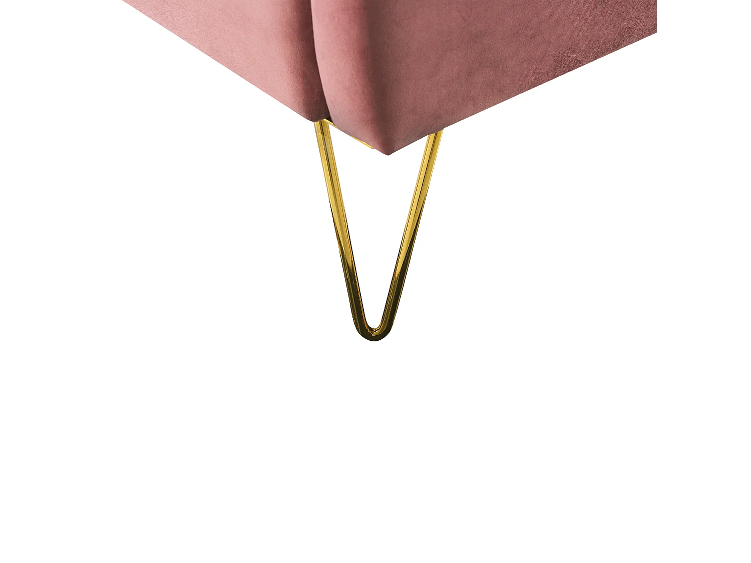 Lit avec sommier Velours AMBILLOU 180 x 200 cm Rose