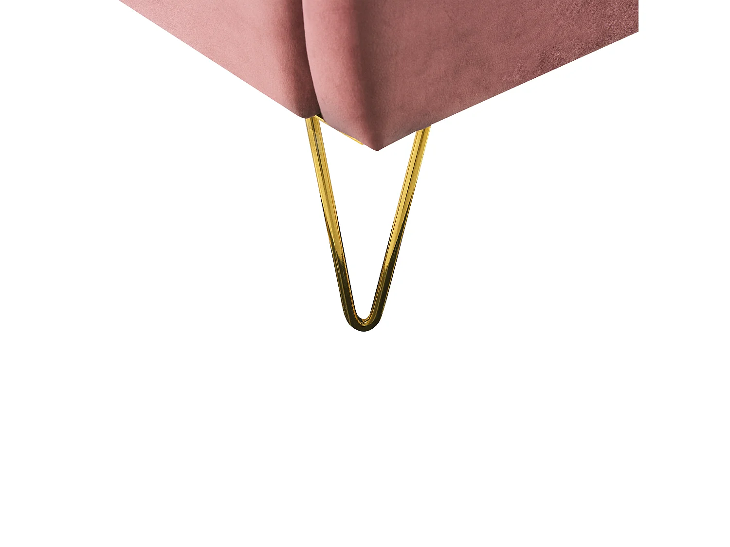 Bett mit Lattenrost Samtstoff AMBILLOU 180 x 200 cm Rosa