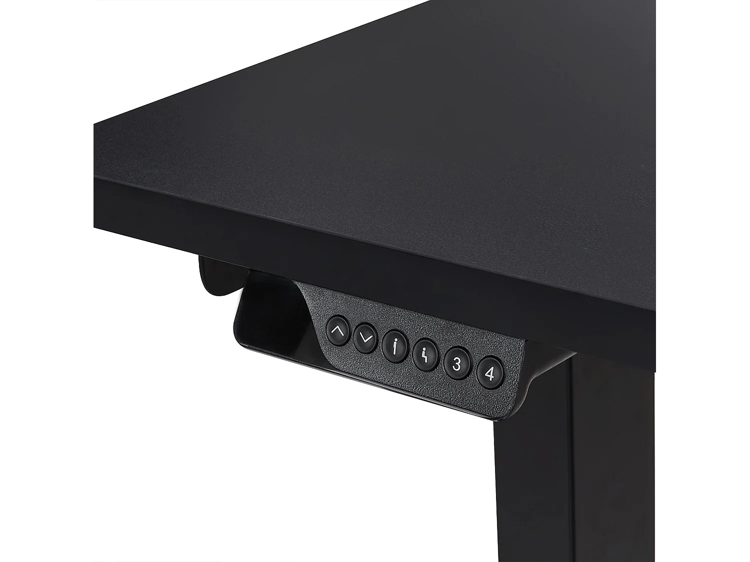 Biurko narożne prawe regulowane elektrycznie 160 x 59 cm czarne DESTINES