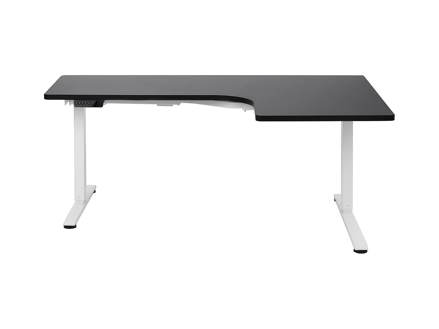Steh Schreibtisch elektrisch höhenverstellbar rechts schwarz/weiß 160cm Destines