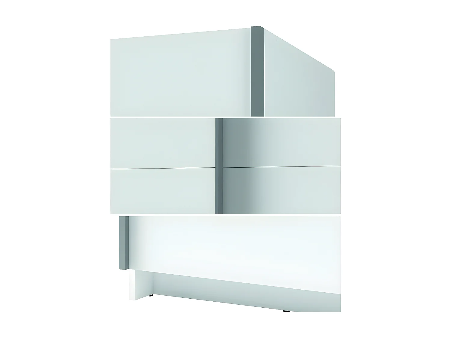 SCHWEBETÜRENSCHRANK Arsala weiß 150 cm / 62 cm / 207 cm