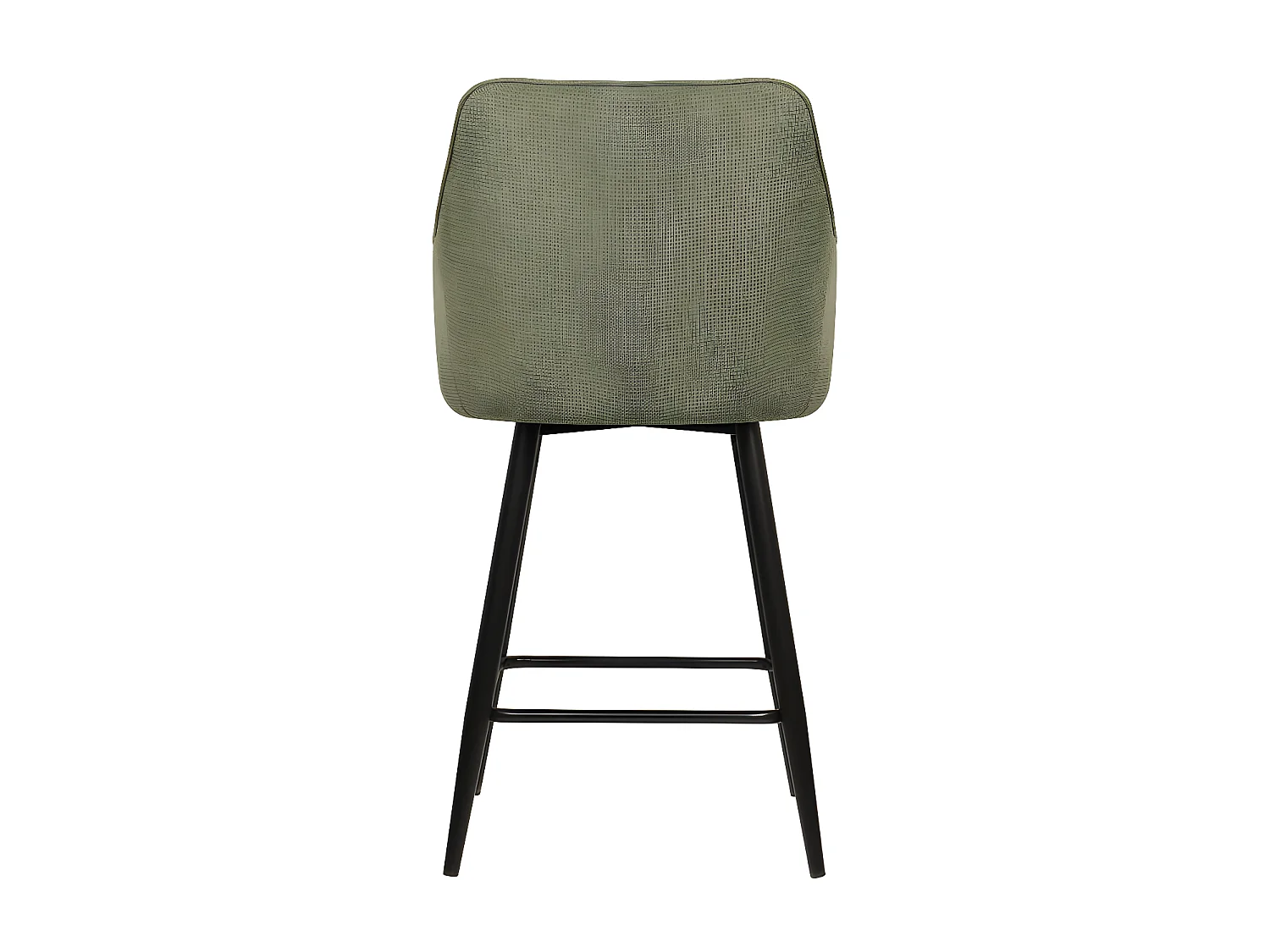 Tabouret de bar pivotant Rio vert pieds métal noir