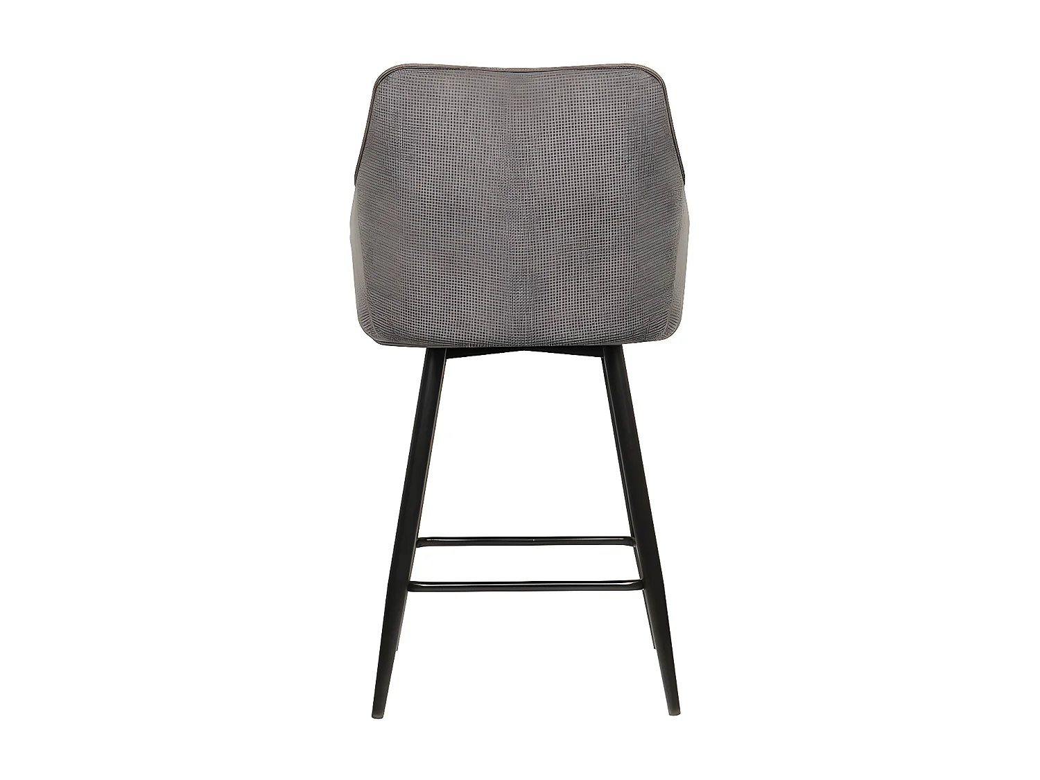 Tabouret de bar pivotant Rio gris foncé pieds métal noir