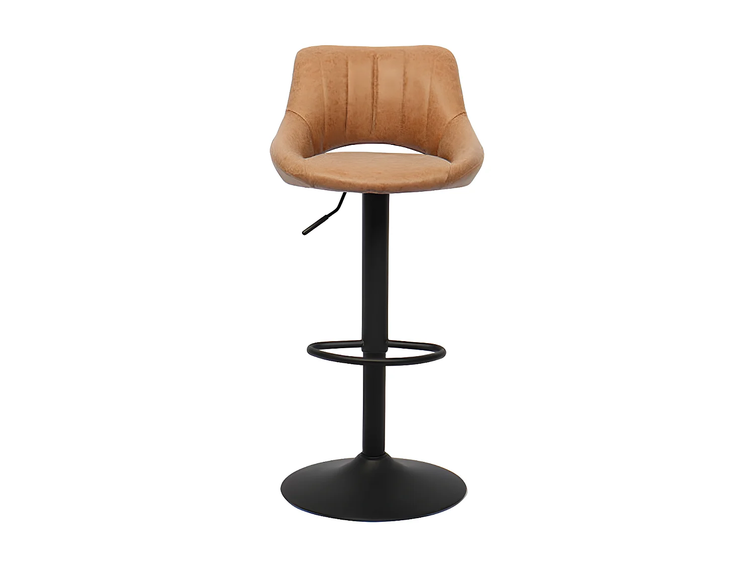 Tabouret de bar pivotant réglable Bella PU cognac