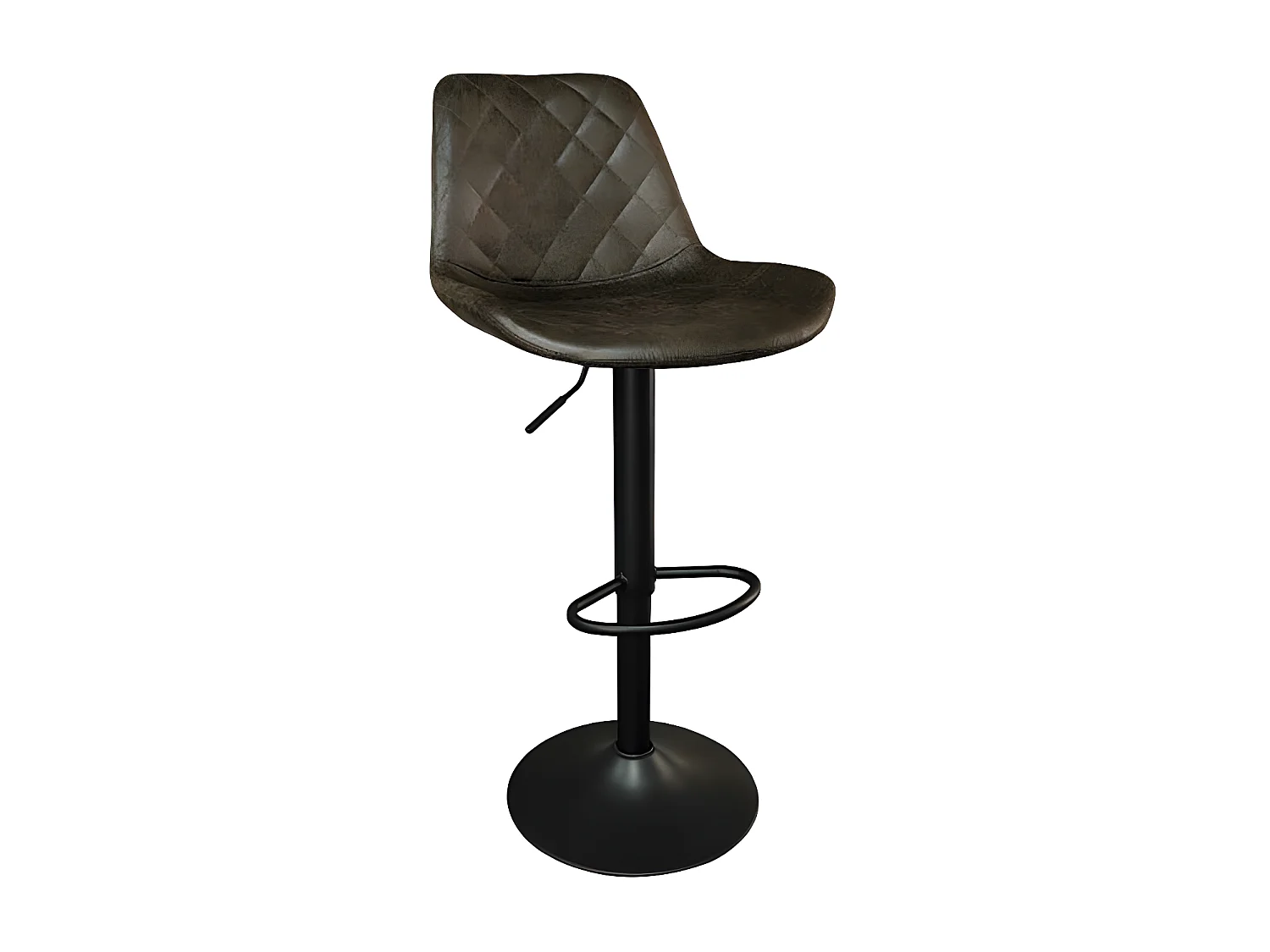Tabouret de bar pivotant réglable Madrid PU brun foncé