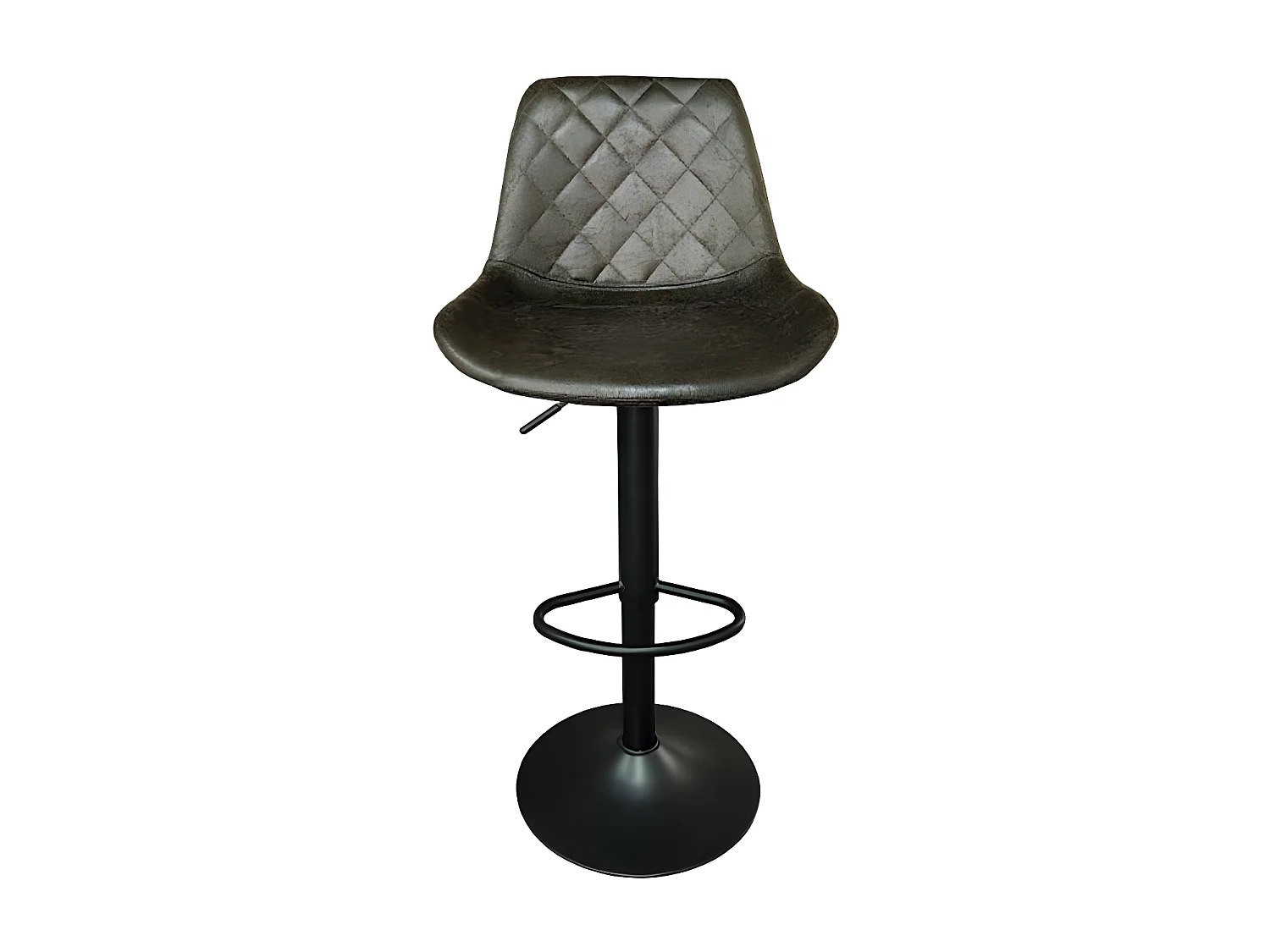 Tabouret de bar pivotant réglable Madrid PU brun foncé