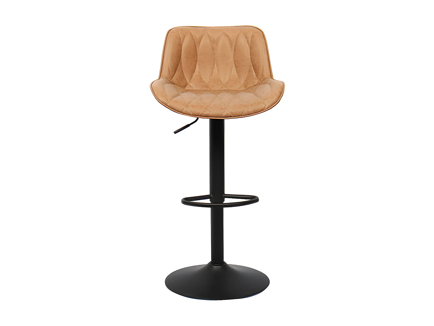 Tabouret de bar pivotant réglable Lola PU cognac