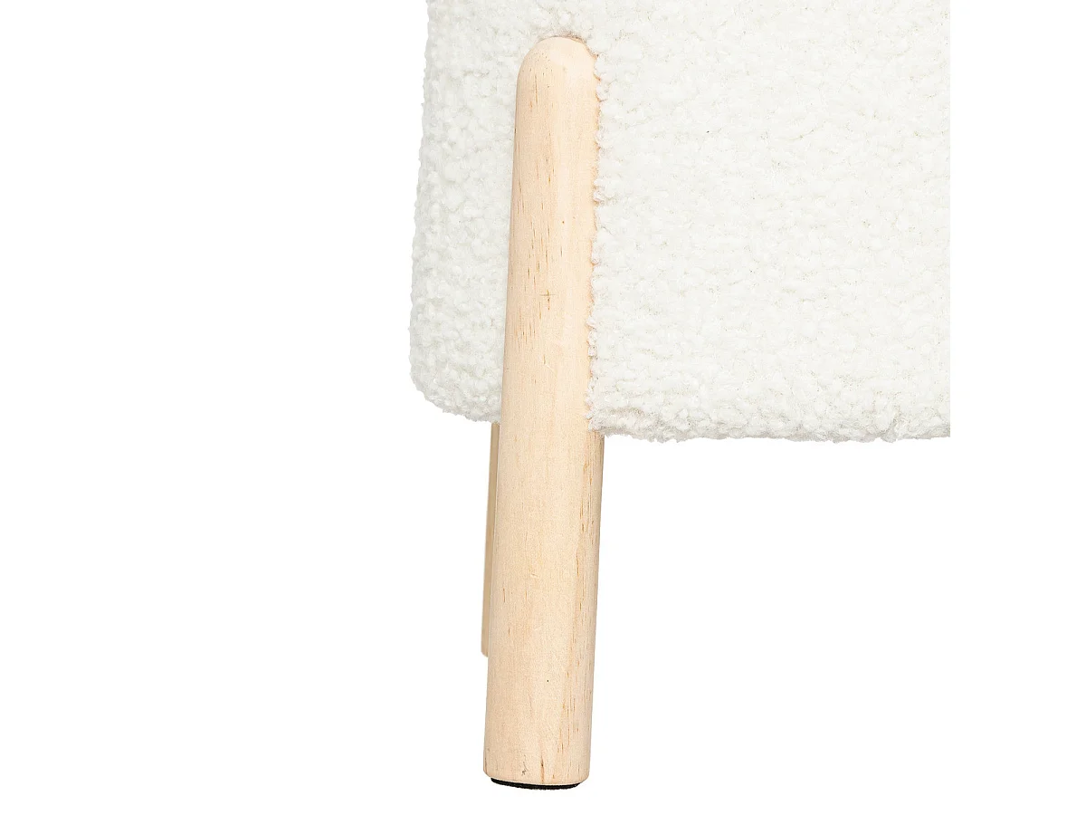 Taburete auxiliar Inuit bouclé 35 x 41,5 x 25 cm