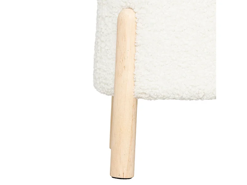 Taburete auxiliar Inuit bouclé 35 x 41,5 x 25 cm