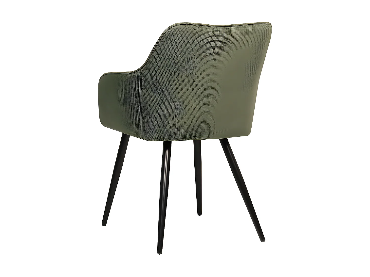 Chaise repas Rio vert pieds métal noir