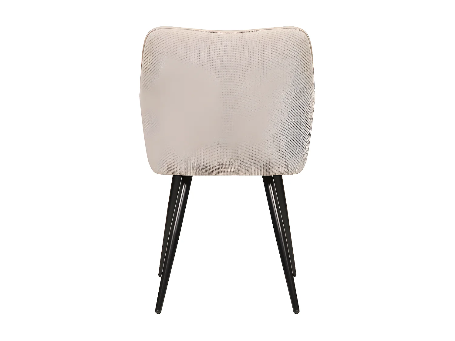 Chaise repas Rio beige pieds métal noir